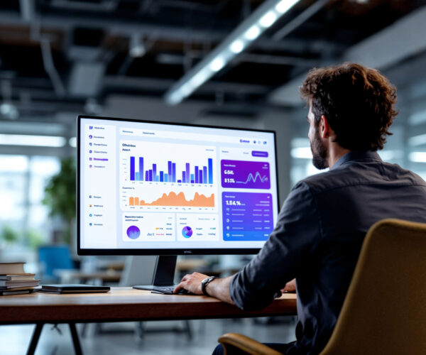 man-is-working-computer-with-graph-screen