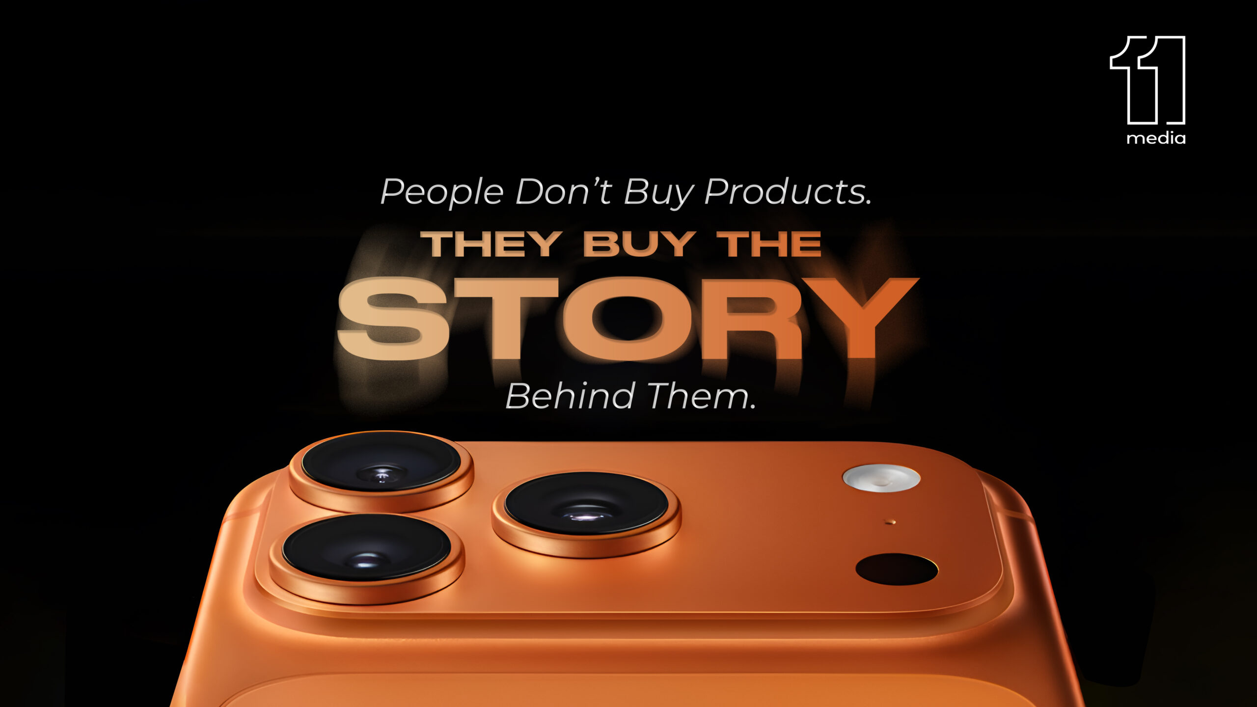 Close-up of a premium smartphone camera highlighting how product design and storytelling influence buying decisions.